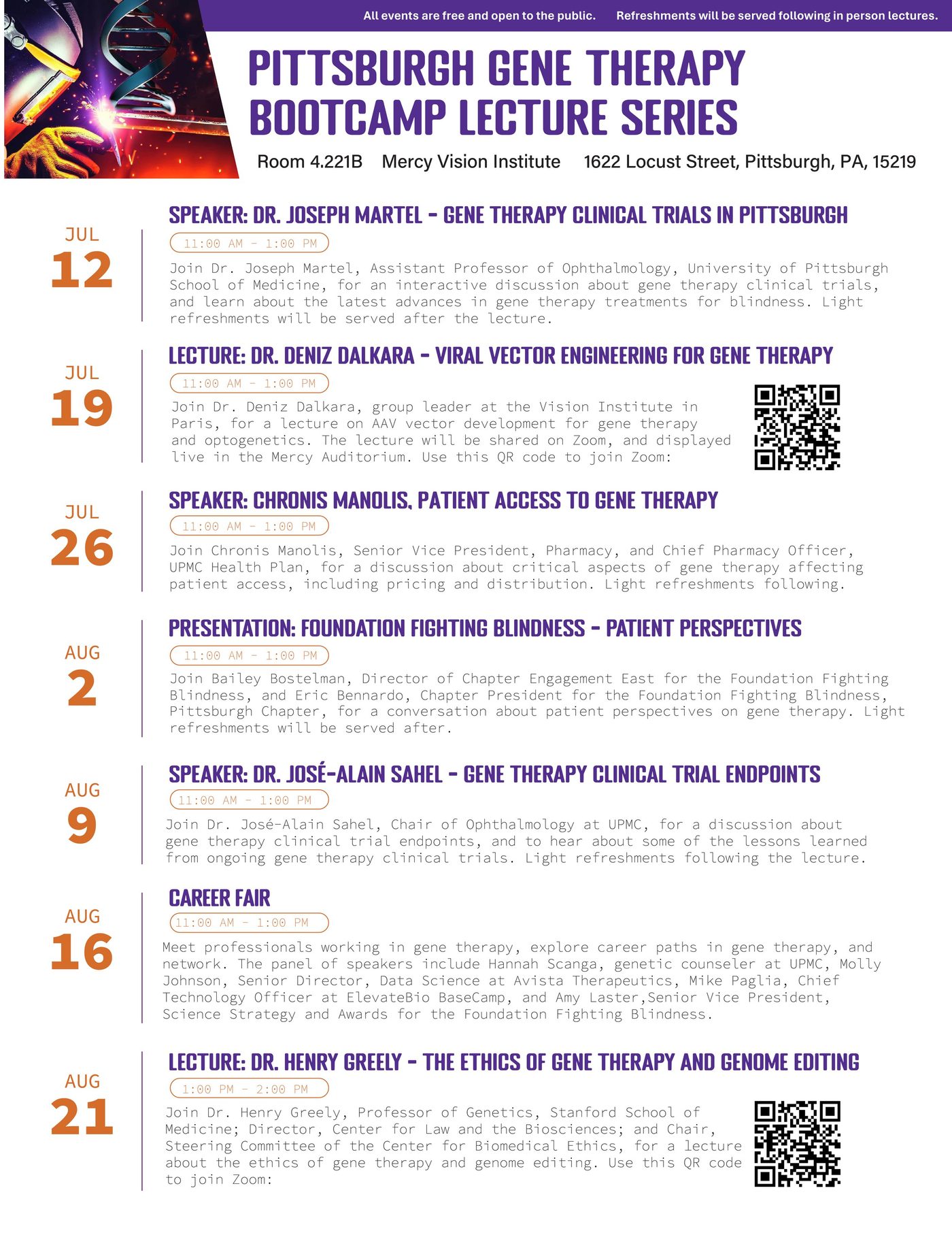 2024 Gene Therapy Bootcamp flyer